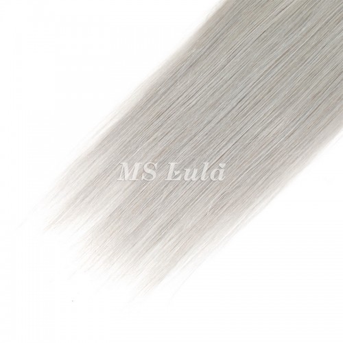 4X4 Silver Grey Virgin Hair Natural Straight Lace Closure | Human Hair Wig | Lace Front